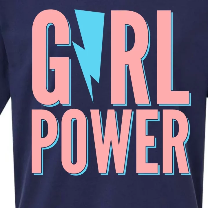 Girl Power Lightning Bolt Sueded Cloud Jersey T-Shirt