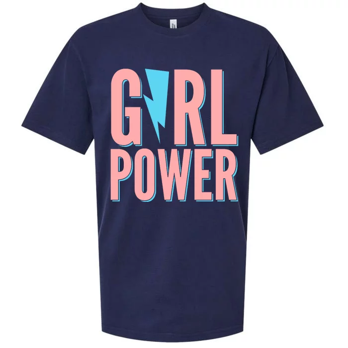 Girl Power Lightning Bolt Sueded Cloud Jersey T-Shirt