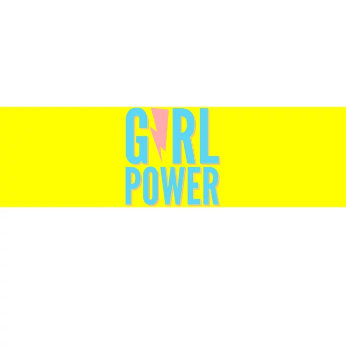 Girl Power Lightning Bolt Bumper Sticker