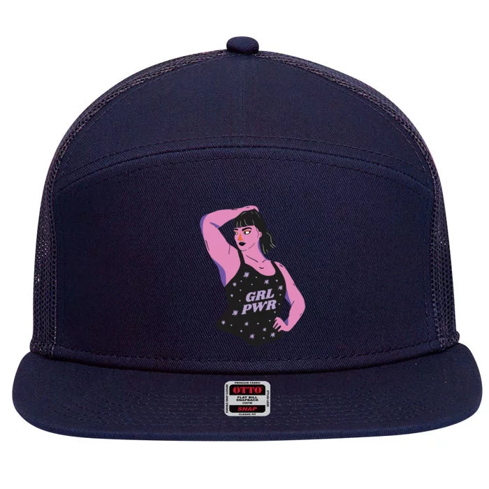 Girl Power Model 7 Panel Mesh Trucker Snapback Hat