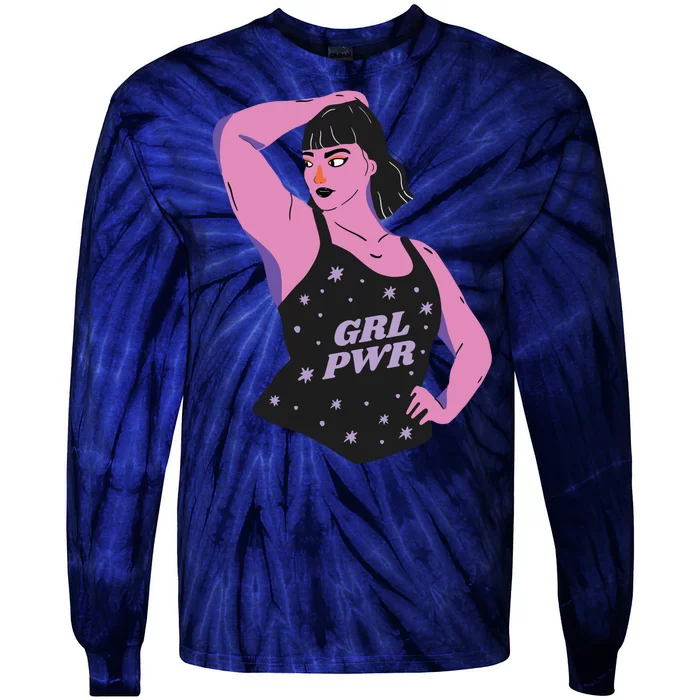 Girl Power Model Tie-Dye Long Sleeve Shirt