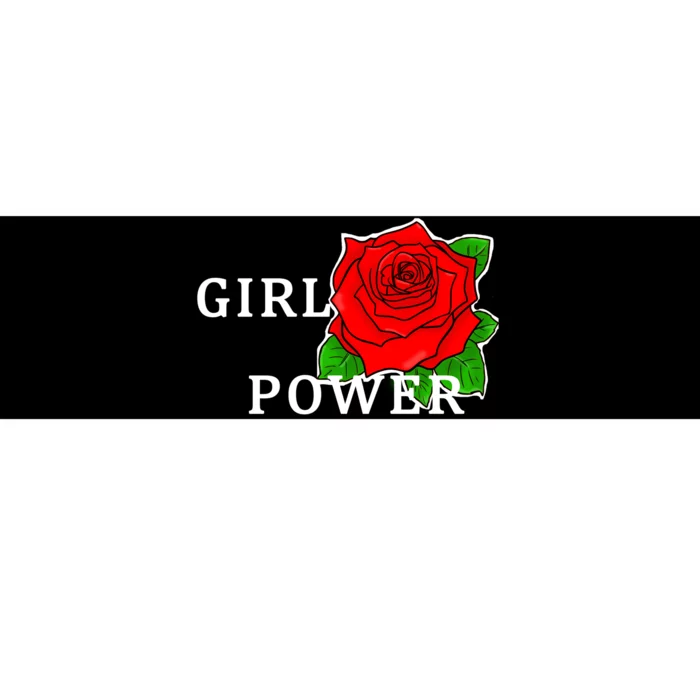 Girl Power Rose Bumper Sticker