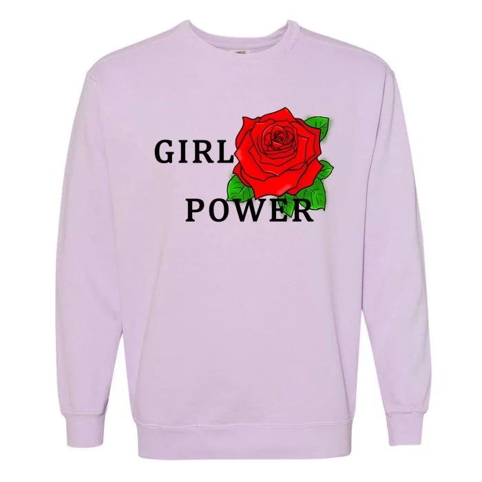 Girl Power Rose Garment-Dyed Sweatshirt