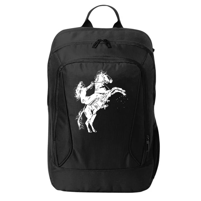 Girl Riding Horse Equitation City Backpack