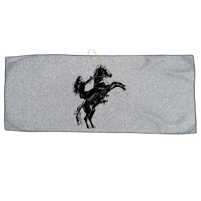 Girl Riding Horse Equitation Large Microfiber Waffle Golf Towel