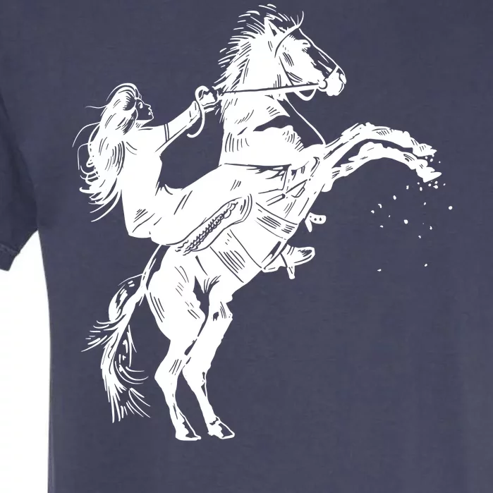 Girl Riding Horse Equitation Garment-Dyed Heavyweight T-Shirt