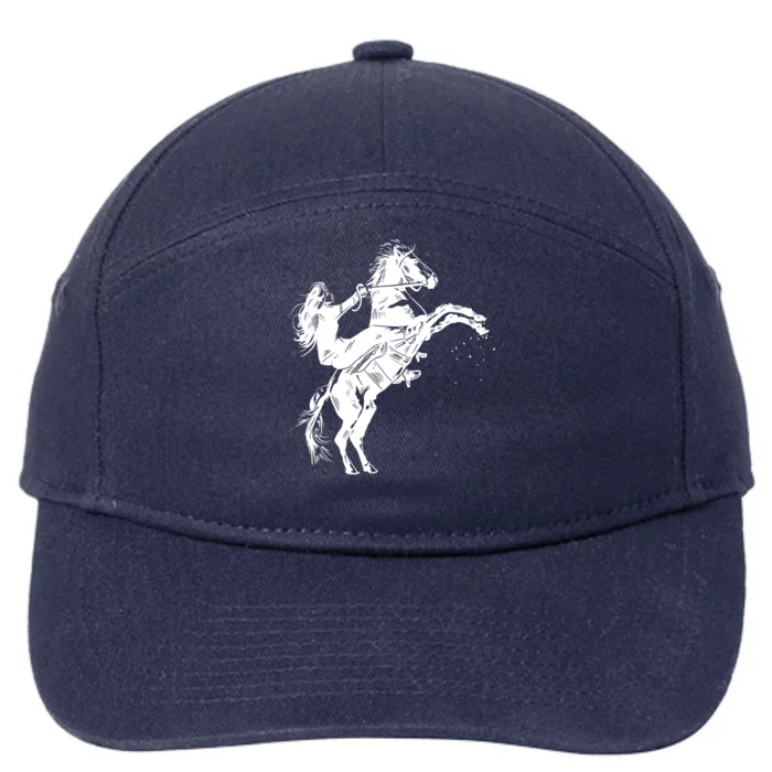 Girl Riding Horse Equitation 7-Panel Snapback Hat