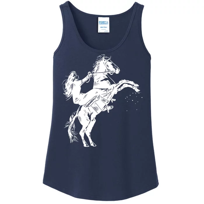 Girl Riding Horse Equitation Ladies Essential Tank