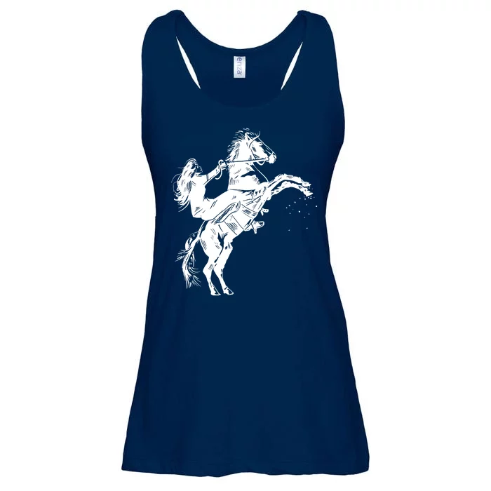 Girl Riding Horse Equitation Ladies Essential Flowy Tank