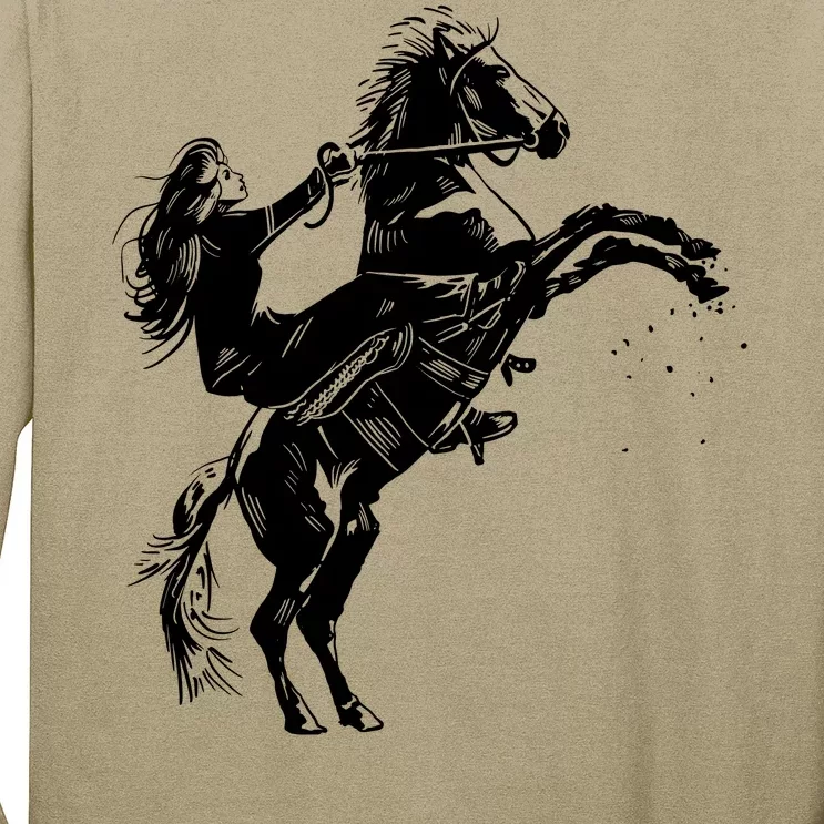 Girl Riding Horse Equitation Long Sleeve Shirt