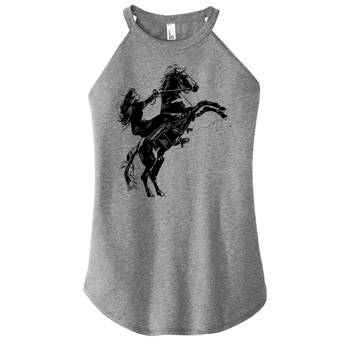 Girl Riding Horse Equitation Women’s Perfect Tri Rocker Tank