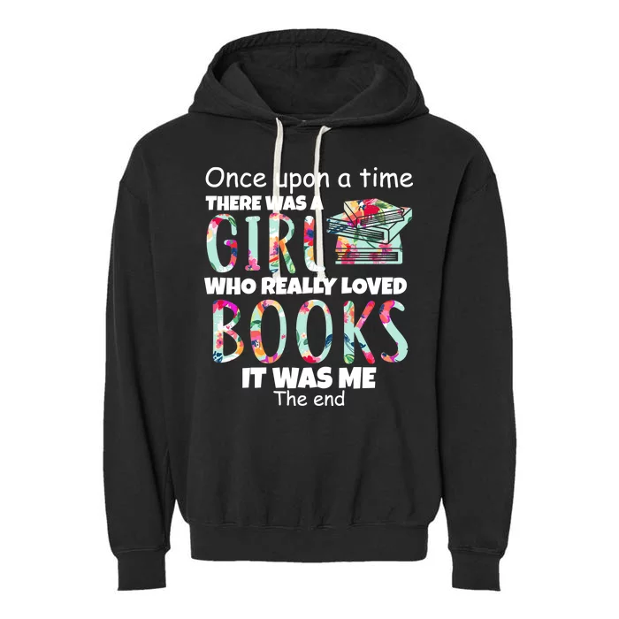 Girl Who Loves Reading Garment-Dyed Fleece Hoodie