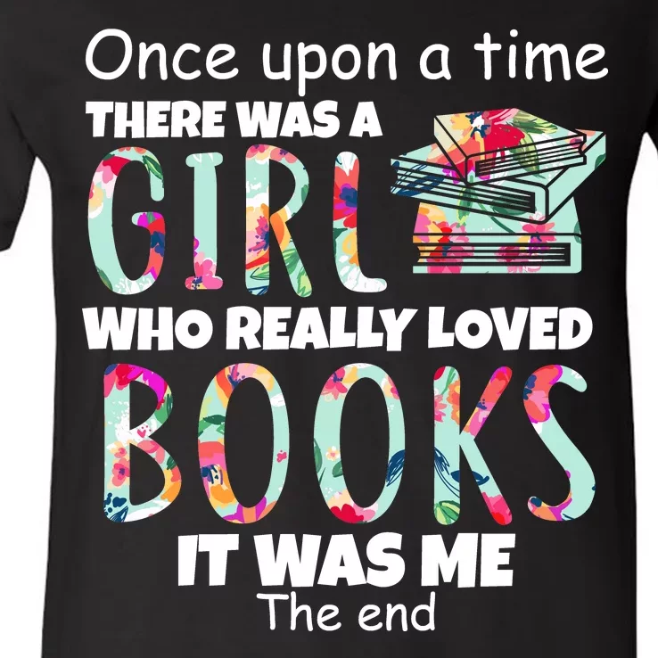 Girl Who Loves Reading V-Neck T-Shirt