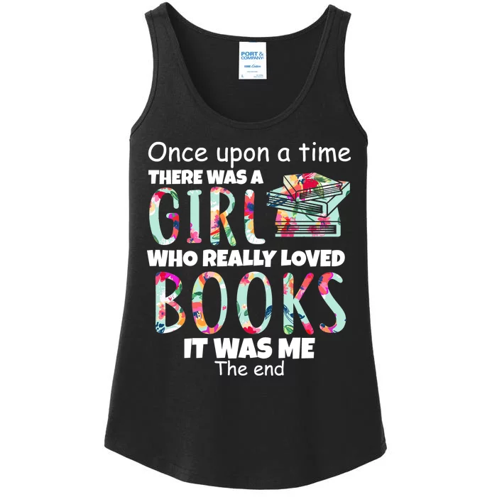 Girl Who Loves Reading Ladies Essential Tank