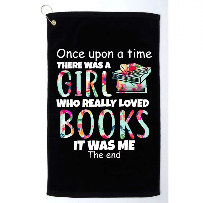 Girl Who Loves Reading Platinum Collection Golf Towel