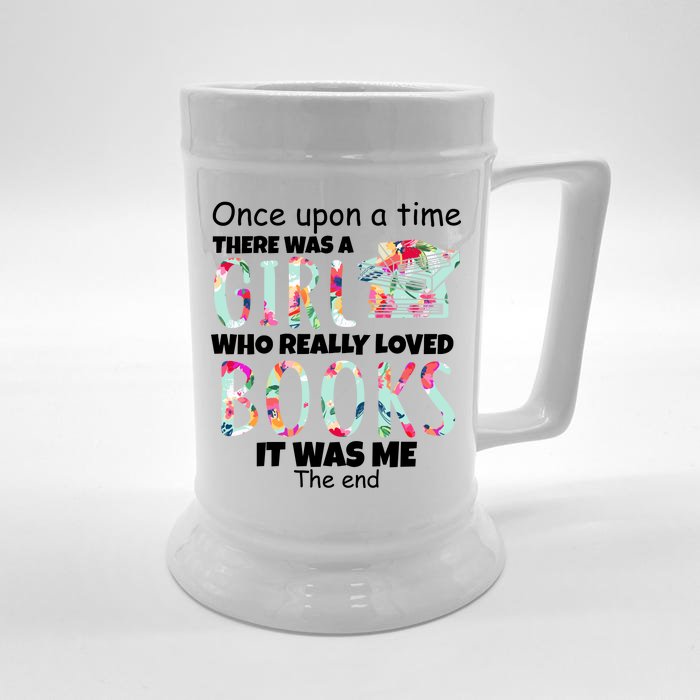 Girl Who Loves Reading Front & Back Beer Stein