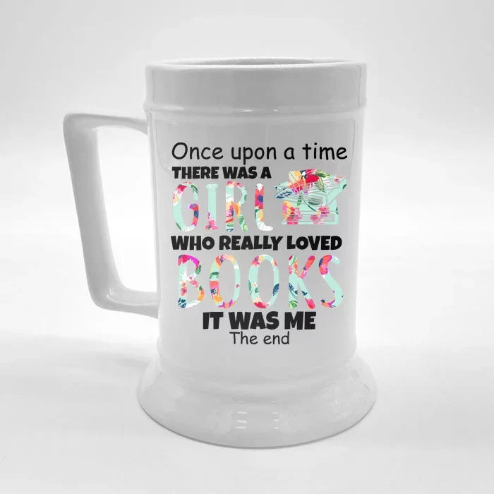 Girl Who Loves Reading Front & Back Beer Stein