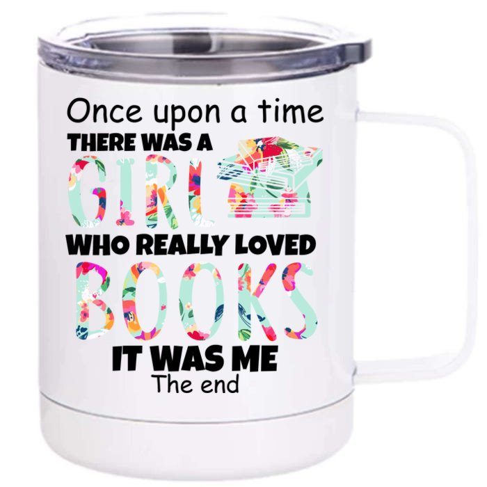 Girl Who Loves Reading Front & Back 12oz Stainless Steel Tumbler Cup