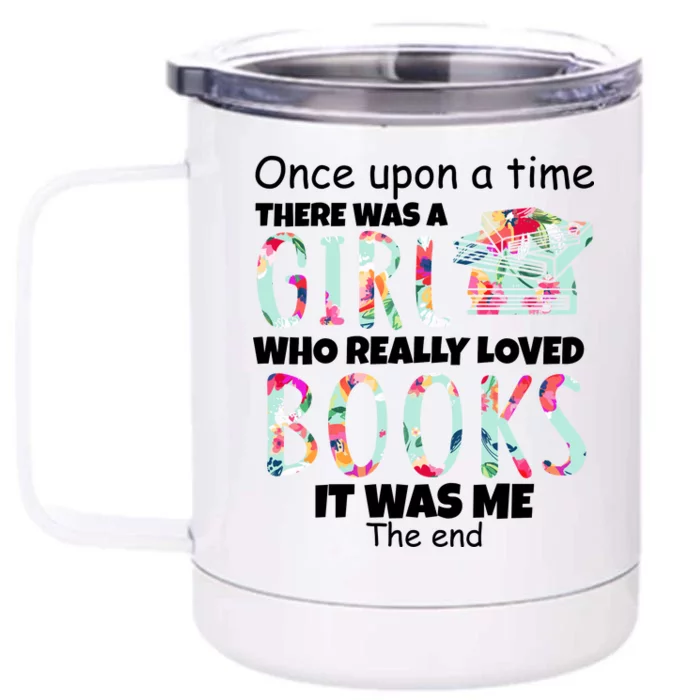 Girl Who Loves Reading Front & Back 12oz Stainless Steel Tumbler Cup