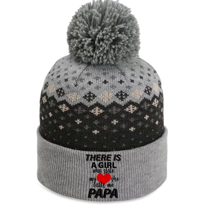 Girl Who Stole My Heat Calls Me Papa Fathers Day The Baniff Cuffed Pom Beanie