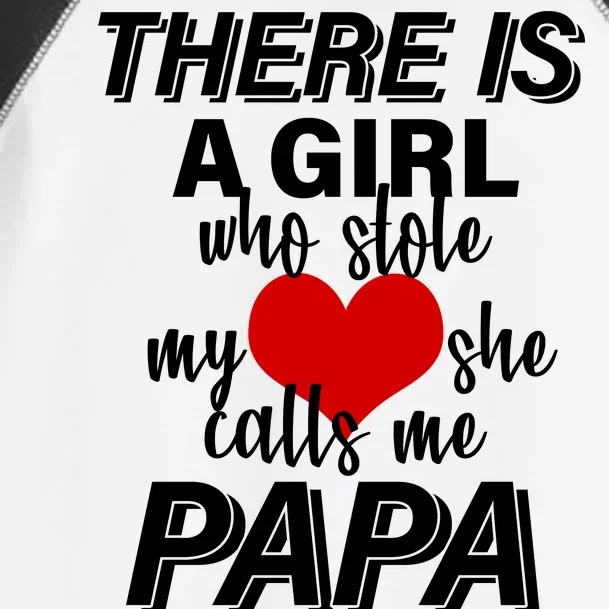 Girl Who Stole My Heat Calls Me Papa Fathers Day Toddler Fine Jersey T-Shirt