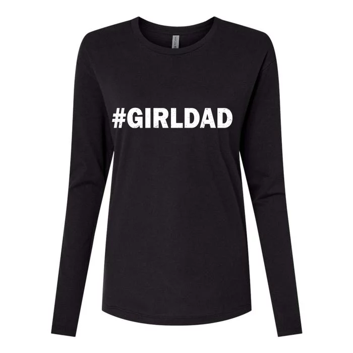 Girldad Girl Dad Father of Daughters Womens Cotton Relaxed Long Sleeve T-Shirt