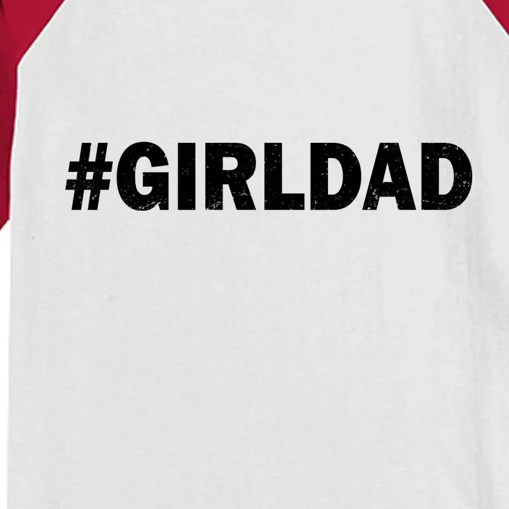 Girldad Girl Dad Father of Daughters Kids Colorblock Raglan Jersey