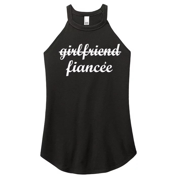 Girlfriend Fiancee Engagement Party Women’s Perfect Tri Rocker Tank