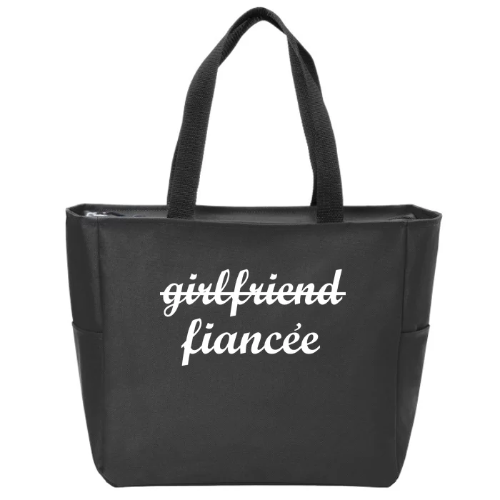 Girlfriend Fiancee Engagement Party Zip Tote Bag