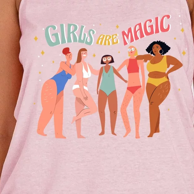 Girls Are Magic Women's Knotted Racerback Tank