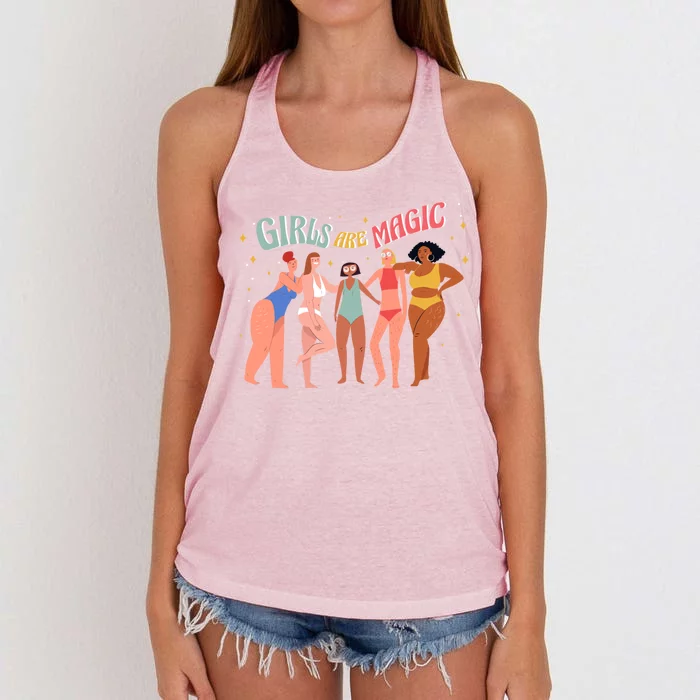 Girls Are Magic Women's Knotted Racerback Tank