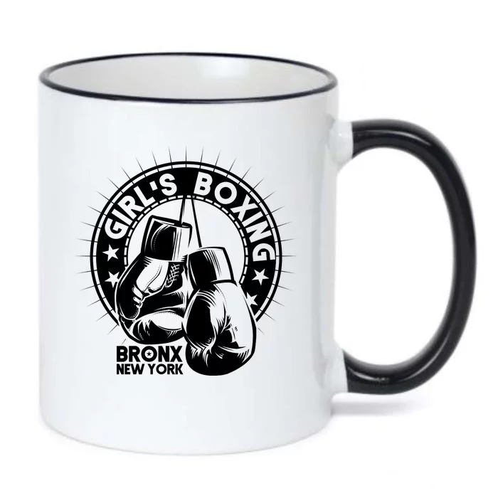 Girl's Boxing Bronx New York Black Color Changing Mug