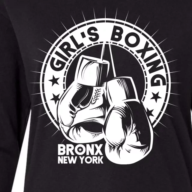 Girl's Boxing Bronx New York Womens Cotton Relaxed Long Sleeve T-Shirt