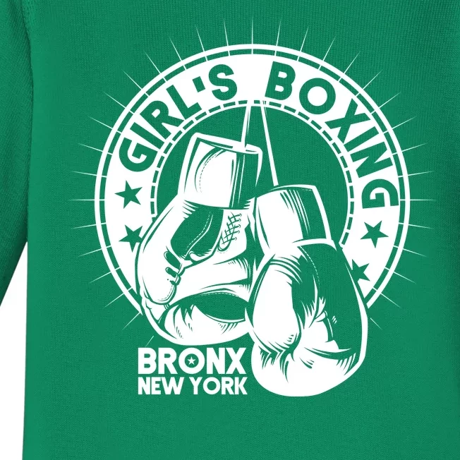 Girl's Boxing Bronx New York Baby Long Sleeve Bodysuit