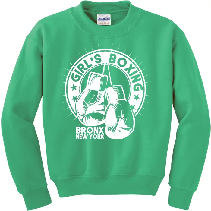 Girl's Boxing Bronx New York Kids Sweatshirt