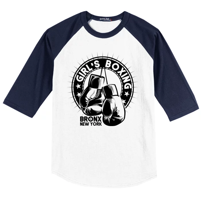 Girl's Boxing Bronx New York Baseball Sleeve Shirt