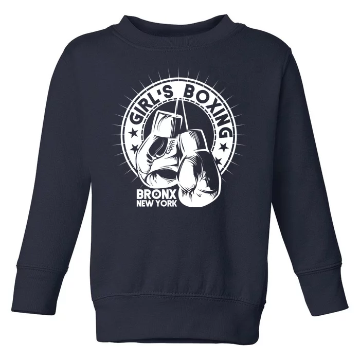 Girl's Boxing Bronx New York Toddler Sweatshirt