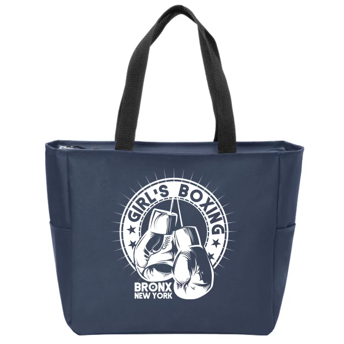 Girl's Boxing Bronx New York Zip Tote Bag