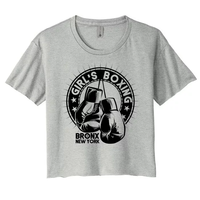 Girl's Boxing Bronx New York Women's Crop Top Tee