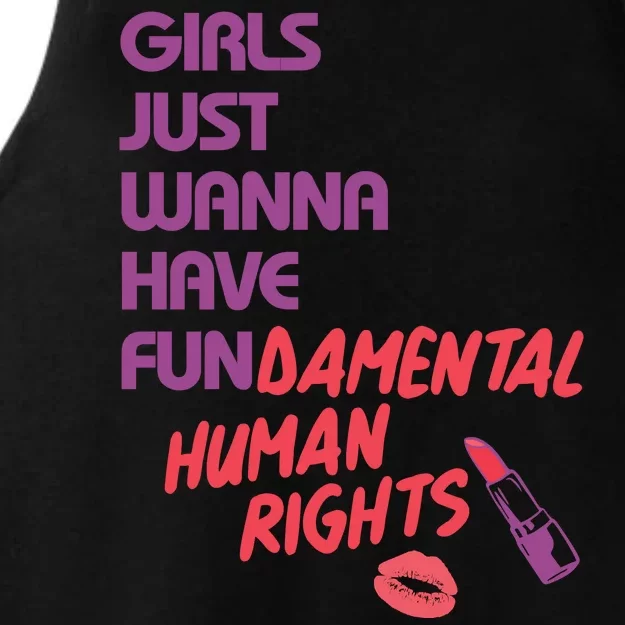 Girls Just Wanna Have Fun-damental Human Rights Ladies Tri-Blend Wicking Tank