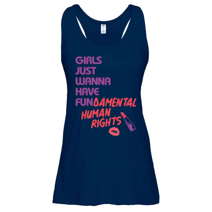 Girls Just Wanna Have Fun-damental Human Rights Ladies Essential Flowy Tank