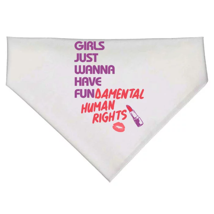 Girls Just Wanna Have Fun-damental Human Rights USA-Made Doggie Bandana