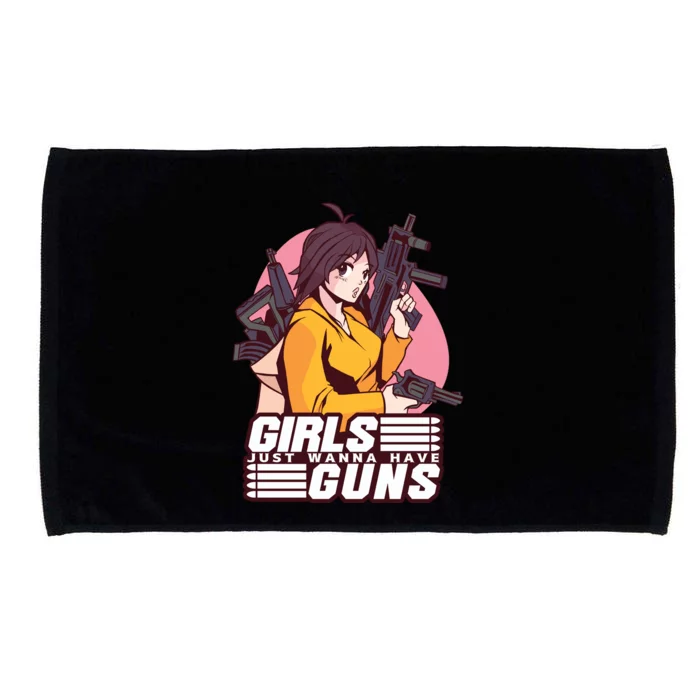 Girls Just Wanna Have Guns Anime Microfiber Hand Towel