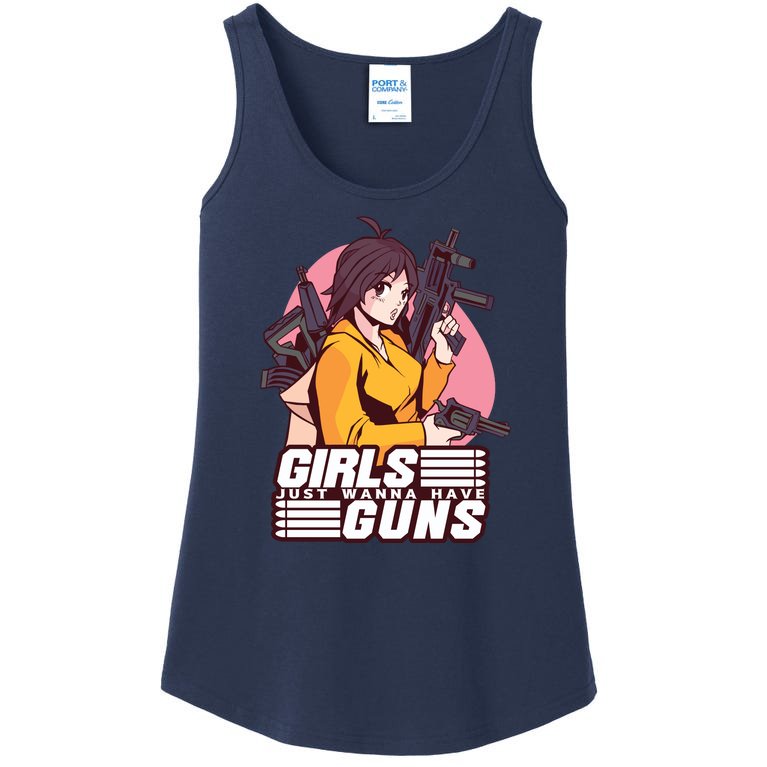 Girls Just Wanna Have Guns Anime Ladies Essential Tank