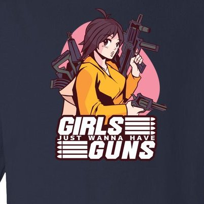 Girls Just Wanna Have Guns Anime Toddler Long Sleeve Shirt