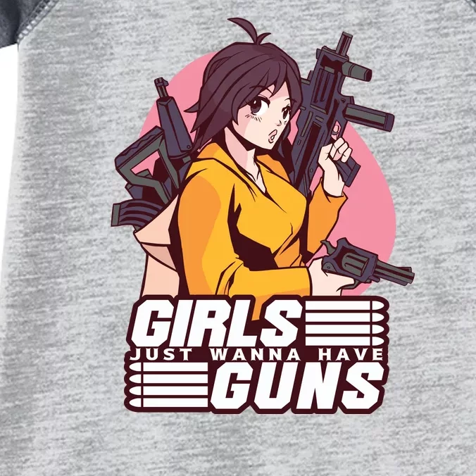 Girls Just Wanna Have Guns Anime Infant Baby Jersey Bodysuit