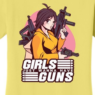 Girls Just Wanna Have Guns Anime Women's T-Shirt