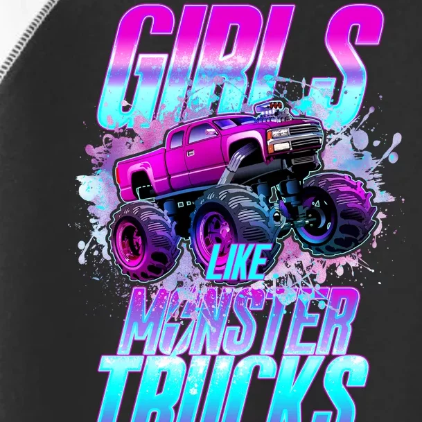 Girls Like Monster Trucks Too Toddler Fine Jersey T-Shirt