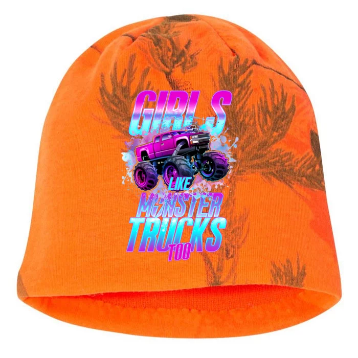 Girls Like Monster Trucks Too Kati - Camo Knit Beanie