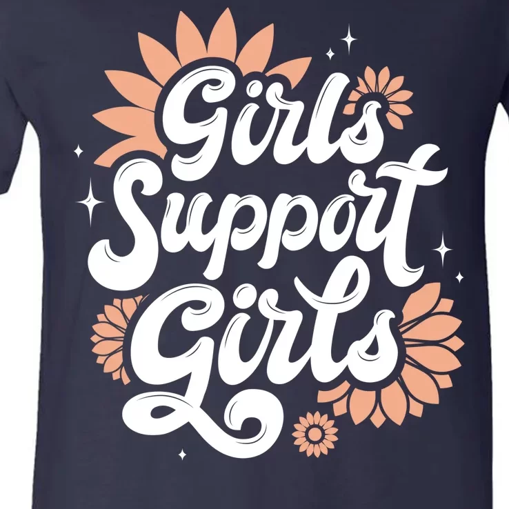 Girls Support Girls V-Neck T-Shirt